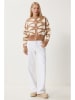 Happiness Istanbul Cardigan in Creme/ Hellbraun