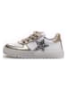Naturino Leder-Sneakers "Hess zip" in Weiß/ Gold
