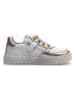 Naturino Leder-Sneakers "Hess zip" in Weiß/ Gold