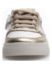 Naturino Leder-Sneakers "Hess zip" in Weiß/ Gold