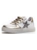 Naturino Leder-Sneakers "Hess zip" in Weiß/ Gold