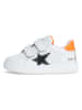 Naturino Leder-Sneakers "Pinn" in Weiß/ Orange