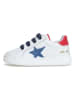 Naturino Leren sneakers "Pinn" wit/donkerblauw/rood