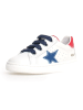 Naturino Leren sneakers "Pinn" wit/donkerblauw/rood