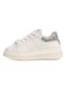 Naturino Leder-Sneakers "Ollip zip" in Weiß/ Silber