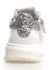 Naturino Leder-Sneakers "Ollip zip" in Weiß/ Silber