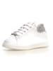 Naturino Leder-Sneakers "Ollip zip" in Weiß/ Silber