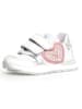 Naturino Leren sneakers "Quelly" wit/zilverkleurig
