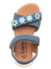 lamino Leren sandalen blauw