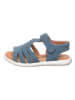 lamino Leren sandalen blauw