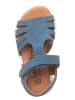 lamino Leren sandalen blauw