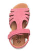 lamino Leren sandalen roze