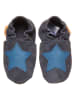 lamino Leder-Krabbelschuhe in Graublau