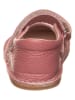 lamino Leren ballerina's met bandje lichtroze