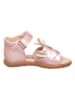 lamino Leren sandalen lichtroze