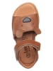 lamino Leren sandalen lichtbruin