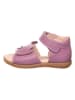 lamino Leren sandalen paars