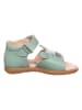 lamino Leren sandalen turquoise