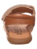 lamino Leren sandalen lichtbruin