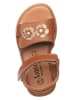 lamino Leren sandalen lichtbruin