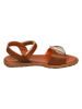 lamino Leren sandalen lichtbruin