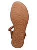 lamino Leren sandalen lichtbruin