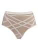 Marlies Dekkers Figi high waist "The Illusionist" w kolorze kremowo-beżowym