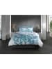 HNL Beddengoedset "Hailee" wit/turquoise