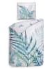 HNL Beddengoedset "Hailee" wit/turquoise