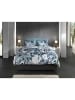 HNL Mako-satijnen beddengoedset "Kristoffer" wit/blauw