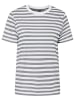 Pieces Shirt in Grau/ Weiß