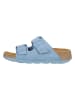 Fly London Leder-Pantoletten in Hellblau
