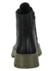 ILC Leder-Boots in Schwarz/ Khaki