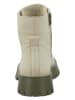 ILC Leder-Boots in Khaki/ Beige