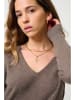 AUTHENTIC CASHMERE Kaszmirowa sukienka "Capelet" w kolorze brązowym