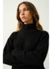 AUTHENTIC CASHMERE Kaschmir-Rollkragenpullover "Cheviot" in Schwarz