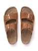BABUNKERS Family Leren slippers lichtbruin