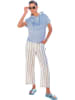 Heine Broek lichtblauw/wit