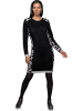 Heine Strickkleid in Schwarz/ Grau