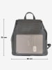 Anna Morellini Leder-Rucksack "Amedea" in Anthrazit - (B)29 x (H)32 x (T)12 cm