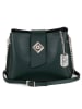 Anna Morellini Leren schoudertas "Elianna" donkergroen - (B)22 x (H)19 x (D)10 cm