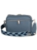 Lucca Baldi Leder-Umhängetasche "Feltre" in Hellblau - (B)19 x (H)15 x (T)7 cm