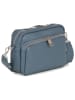 Lucca Baldi Leder-Umhängetasche "Feltre" in Hellblau - (B)19 x (H)15 x (T)7 cm