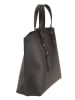 Mila Blu Leren handtas "Castagno" zwart - (B)48 x (H)30 x (D)12 cm
