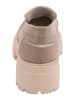 Heine Leren mocassins lichtbruin