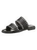 Heine Leren slippers zwart