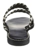 Heine Leren slippers zwart