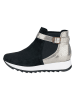 Heine Leder-Boots in Schwarz/ Grau