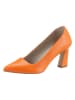 Heine Leren pumps oranje