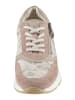 Heine Leren sneakers lichtroze/wit
